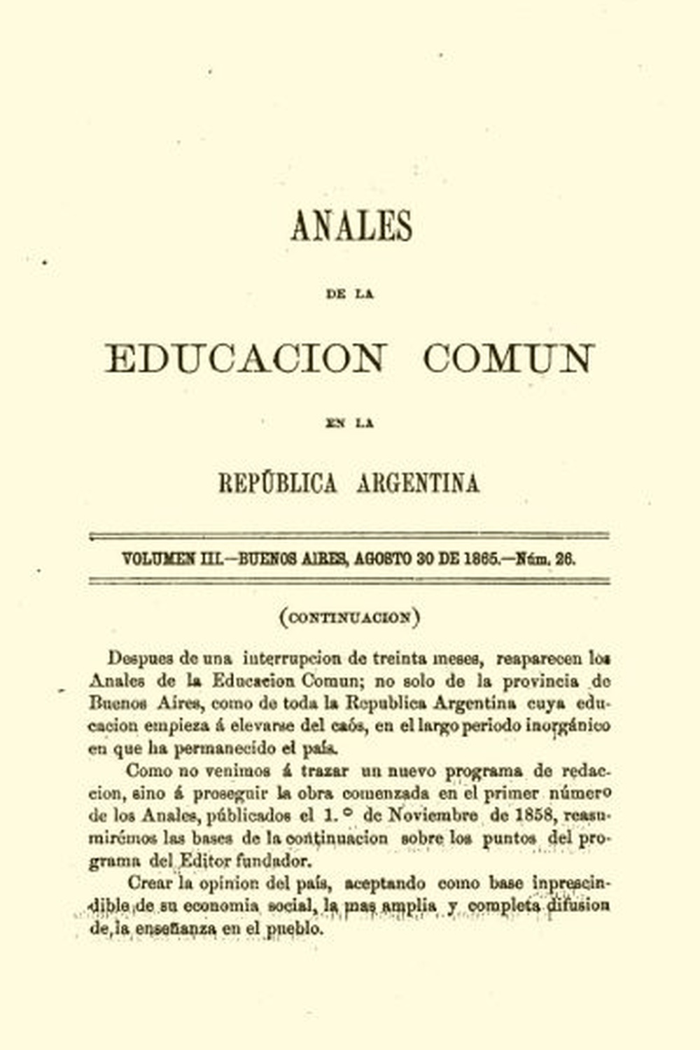Anales de la Educación Común