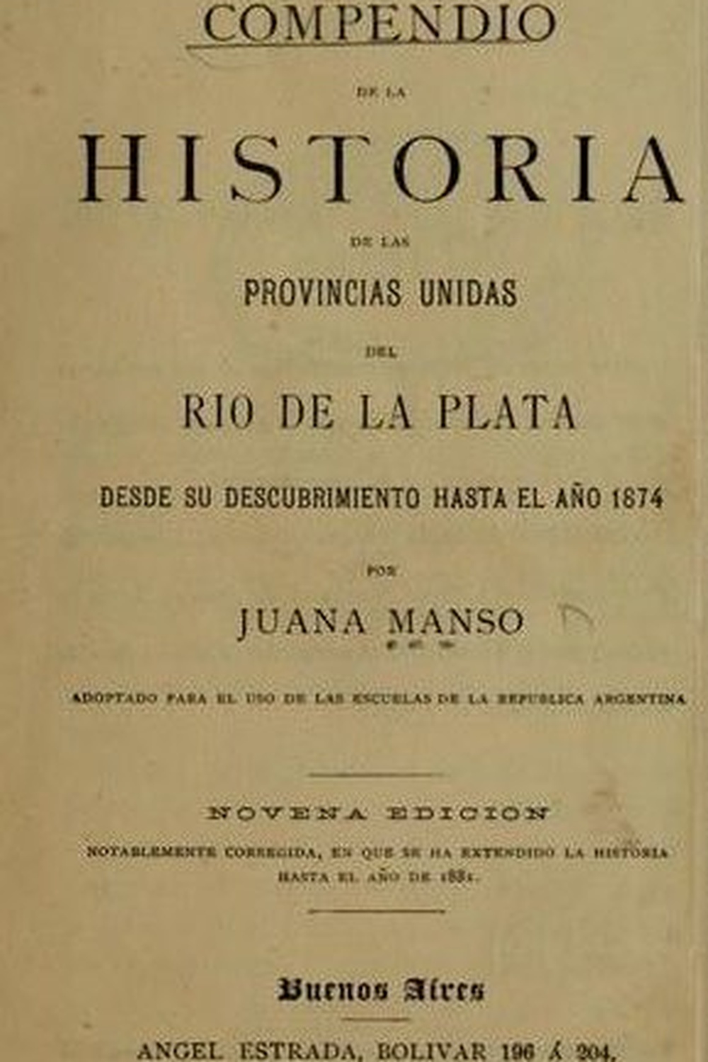 Compendio de historia de las Provincias Unidas del Río de la Plata