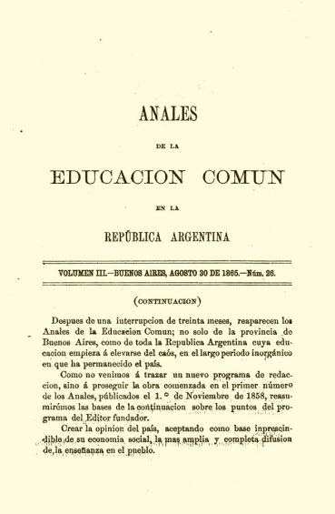 Anales de la Educación Común